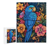 Parrot in Tropical Flowers Puzzle 1000 Pièces Educa Jouet en Bois Cadeau Unique Décoration Intérieure Jeu Éducatif Challenge Toy Adultes Et Enfants À Partir De 14 Ans 500 PCS