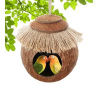 Parrot Naturel des Noix de Coco - Jouet écologique pour Les Oiseaux et Les perroquets | Matériaux naturels sûrs et durables | District et Accessoire Stimulant pour Perroquet et Autres Oiseaux