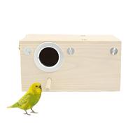 Parrot Nesting Box, Finch Bird House, 11.42x5.91in Wooden Birds Habitat, Secure Comfortable Interior, Indoor Outdoor Use for Breeding and Resting Small Birds