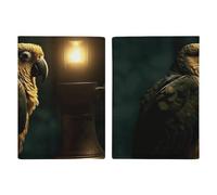 Parrot Next to The Lamp Étui de passeport en cuir synthétique imperméable avec emplacements pour cartes de crédit pour homme et femme, 20,3 x 13,8 cm, Style :, 20.3x13.8cm