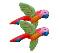 Parrot Party Decorations, Cartoon Inflatable Pools Toy, 28.74x22.83 inches 2X Colorful Pool floatie, Outdoor Beach and Pool Toys, Fun Summer Gathering Accessories, Compact & Easy to Inflate