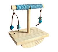 Parrot Perch - Durable Chewing Activity Perch, Wooden Bird Training Stand Parakeet Puzzle Toy for Interactive Play for Macaw Budgies Pet Parents Animal Lovers Trainers Shelters Living Room Bedroom