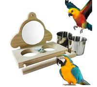 Parrot Perch Mirror, Parakeet Food Feeder, Bird Cage Perch, Parrot Cage Toy, Feeding Cups Parrot, Lovebird Play Perch, Parrot Perch Stand, Bird Food Water Feeder, Cage Play Toy, Parakeet Mirror Perch,
