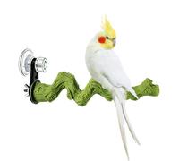 Parrot Perch Suction Cup Spiral Design Window Filing As Your Bir Enrichment | Large Parrot Window Perch for Wall Desktop Fence Bike Car Shower Indoor Outdoor Home
