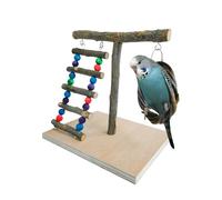 Parrot Play Stand, Bird Perch Stand Wood, Wooden Base, Tabletop Parrot Perch, 500g Natural Branch, & Stable, Ideal for Birds at Home or Outdoors