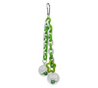 Parrot Play Toy - Chewable Climbing Game for Birds | Wooden Frame with Colorful Beads, Macaw Cockatiel Conure Cockatoo Quaker Lovebird Accessory, Fun Cage Entertainment for Chicken Animal
