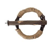 Parrot Playstand, support de perche à oiseaux, enrichissement cockatiel Toys Perch - Accessoire de cage à oiseaux, branche debout avec corde pour escalade des oiseaux de petite à moyenne taille