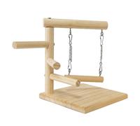 Parrot Playstand - Wood Parrot Stand, Non Slip Bird Tree, Portable Bird Toy, Natural Parrot Perche Devant, Parakeet, Cockatile, Parrot Perch Stand