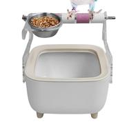 Parrot Potty Trainer, Bird Training Perch, Desktop Birds Stand, Lovebird Trainings Tool, 6.89x6.89x8.46 inches, Promoting Cleanliness and Exercise for Small to Medium Pet Birds