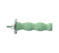 Parrot Stick Stand with Calcium Molar Stone, Natural Rough-Surfaced Chew Toy for Beak and Paw Grinding, Bird Perch for Cockatiels Cockatoo Lorikeet Conure Parakeet, 3.54x0.91 inches