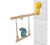 Parrot Swing - Bird Perch Nature Wood Stand Swing | Boost Excitement en bois de bois pole et jouet mural fourrage, fourche de meulage de patte de perroquet pour perruches, tourtereaux, conures