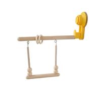 Parrot Swing - Pengu de la nature nature en bois mère jouets, perroquet perche support d'oiseau de coup de pied de meulage | Coupe d'aspiration suspendue Play Swing pour perruches
