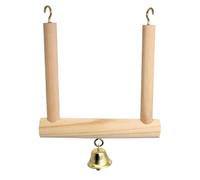 Parrot Swing - Wooden Bird Perch, Cage Playstand Toy, Avian Exercise