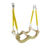 Parrot Swing, Wooden Spring Swing Toy, 7.09x4.13in Portable Cockatoo Hammock, Bird Foraging Activity, Chewing Game for Cockatiels, Budgerigars, Conures, Small Birds