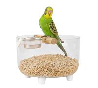 Parrot Toilet Playstand pour petits et moyens budgétaires - Parakeets Lovebirds - Support d'entraînement pour oiseaux - Plateau de table avec bol amovible en acier inoxydable