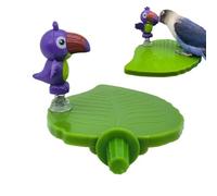 Parrot Toy Stand - Leaf Shaped Playstand | Bird Cage Accessory, Exquisite Aesthetic Indoor Avian Activity Station, Interactive Living Room Garden Bedroom Furniture Decor for Small Medium Birds