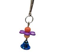 Parrot Toys - Jouet à oiseaux en acrylique | Parrot Toys with Bell | Bird Chew Toys for Exploring, Bird Chew Toys For Exploring, Relaxing, Entertainment, Playing | Flower Acrylic Bird Toy For Cage