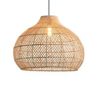 Parrot Uncle Suspension Rotin Naturel Tissé Main Ø60 cm Lanterne Boule Bohème Chic Lampe Suspendue E27 Déco Intérieure