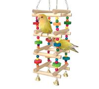 Parrot Wooden Chew Toys, Cage Stand Parakeet Play Accessories, Safe Multifunctional Wood Blocks, Natural Entertainment Tools, Ideal for Pet Lovers, Adults, Family Bird Interaction