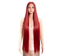 Parrucca Da Donna Lunga E Dritta In Pizzo Sintetico Con Mèches Frontali In Pizzo Per Cosplay, Per Uso Quotidiano