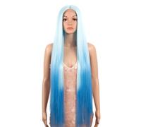 Parrucca Da Donna Lunga E Dritta In Pizzo Sintetico Con Mèches Frontali In Pizzo Per Cosplay, Per Uso Quotidiano