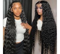 Parrucca Frontale In Pizzo Con Onde Profonde Da Donna, HD, Trasparente, 13X4 13X6, Parrucche Brasiliane Con Capelli Umani Ricci, Aspetto Naturale