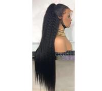 Parrucca Frontale In Pizzo Liscio Da Donna 13X4 Trasparente Senza Colla, Parrucche Lunghe Pre-Pizzicate In Stile Brasiliano