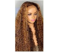 Parrucca Frontale In Pizzo Riccio Da Donna, Con Mèches, 30-32 Pollici, 13X4, 13X6, Onda Profonda, 4X4, 5X5, Parrucche Di Capelli Umani