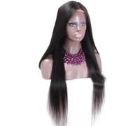 Parrucca Lunga E Liscia Da Donna, Con Chiusura In Pizzo Senza Colla, 5X5, Con Capelli Umani Remy Brasiliani