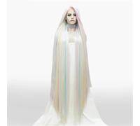 Parrucca Sintetica Frontale In Pizzo Liscio Da Donna, Lunga E Resistente Al Calore, Per Feste Quotidiane, Cosplay