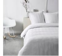 Parrure de lit TODAY Prestige - 240 x 260 cm - 2 personnes - 100% Satin de coton - Craie
