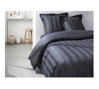 Parrure De Lit Today Prestige - 240 X 260 Cm - 2 Personnes - 100% Satin De Coton - Fusain