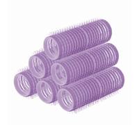 PARSA Beauty Bigoudis auto-adhérents (⌀ 21 mm/Violet/Lot de 6) - Rouleaux cheveux pour boucles - Rouleaux en velcro pratiques pour des coiffures stylées