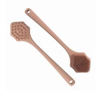 PARSA Beauty Brosse de bain en silicone avec poignée, pour le dos et le corps, massage doux, nettoyage hygiénique, manuel