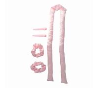 PARSA Beauty Fer à boucler rose Heatless Curls - Matériau extérieur en satin doux pour les cheveux - Texture de surface agréable - Matériau de remplissage agréable - Pinces à cheveux - Outil de