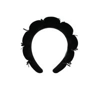 PARSA Beauty HAIR HERO COZYSTYLES Serre-tête Bubble avec nœud, noir, tendance et confortable, pour le quotidien et le style, 1 pièce