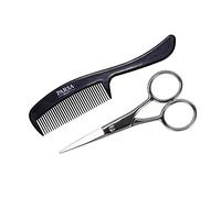 PARSA Beauty Kit d'entretien de barbe ciseaux et peigne pour la barbe et le durcissement des moustaches.