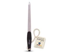 PARSA Beauty Lime à ongles Saphir professionnelle 17,5 cm double face fine et grossière pour manucure et pédicure Fabriquée en Allemagne Solingen