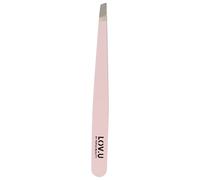 PARSA Beauty LOV.U - Pince à épiler professionnelle (rose) - Avec surface de préhension oblique pour épiler les sourcils - Pince à épiler - Pincette - Épilation des yeux - Tweezers