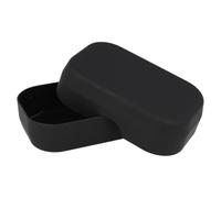 PARSA Beauty porte savon noire - Boîte à savon antidérapante avec finition rubber - Design élégant et intemporel pour salle de bain, douche & cuisine - Support sûr pour savon solide
