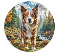 Parson Russell Terrier 1000 Pièces Puzzle Rond HaustiFrère?ND Adultes Et Enfants Qualité Premium Activité Assemblage 1000pcs (67.5x67.5cm)