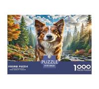 Parson Russell Terrier Puzzles Divertissement Créatif Pièces Parfaitement Assorties 1000 Pièces Cute Animaux Casse-tête Qualité Premium pour Adultes 38x26cm/1000pcs