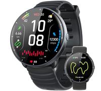 Parsonver Montre Connectée avec GPS Intégré, 5ATM Étanche Smartwatch Natation pour Piscine/Eau Libre, Montre Connecté avec AMOLED Écran, 100+ Sports,Fréquence Cardiaque,Sommeil (Noir, 42 mm)
