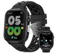 Parsonver Montre Connectée Homme GPS Intégré, Autonomie de 10 Jours, 400+ Cadrans, Boussole, Smartwatch avec 100+ Sportifs, Appels Bluetooth, Fréquence Cardiaque, Sommeil (Noir, 1.95")