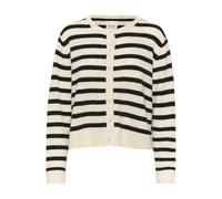 Part Two Cardigan 'Linika' noir / blanc cassé, Taille XL