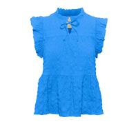Part Two - Chemisier à manches à volants et col en V - Femme - Tops - Bleu - Taille: 42 FR