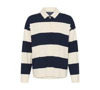 Part Two Chemisier 'PWAmari' beige / bleu foncé, Taille XL