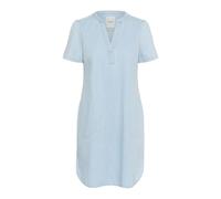 Part Two, Femme, Robes, Bleu, Taille: 40 FR Robe en Denim Blanc Bleu avec Col en V