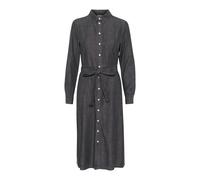 Part Two, Femme, Robes, Noir, Taille: 40 FR Robe en Denim Noir avec Col Chemise