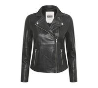 Part Two, Femme, Vestes, Noir, Taille: 46 FR Veste de Motard en Cuir Noir FrancesPW JA
